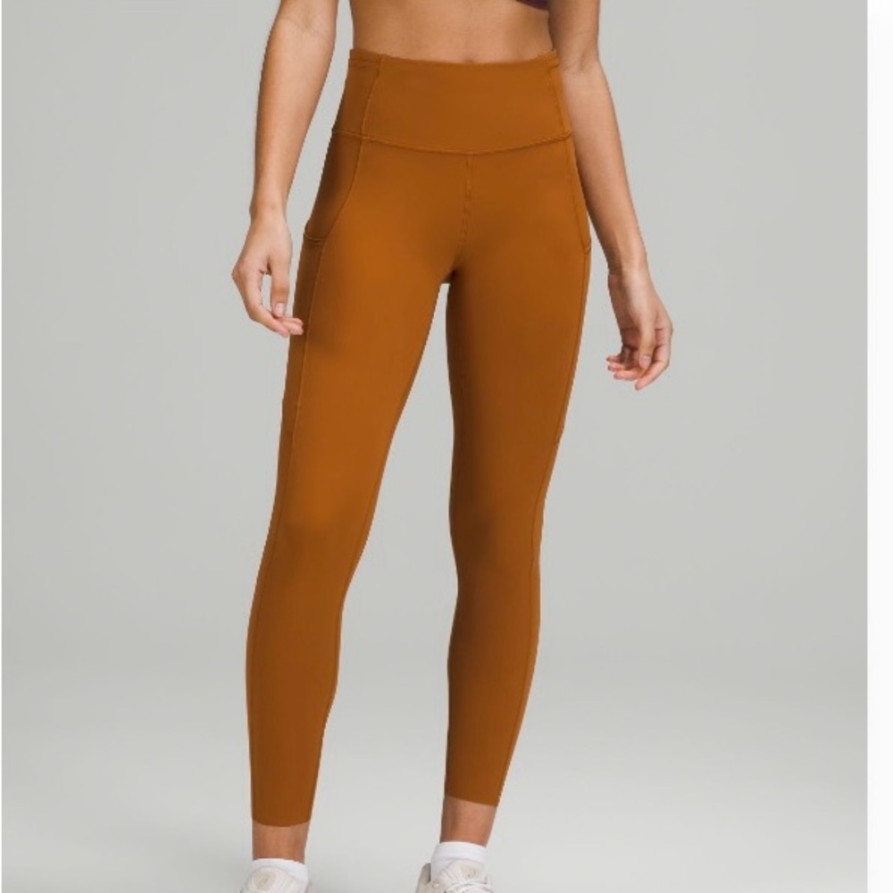 Lululemon legging - size 2 with side pockets in the color butternut brown.